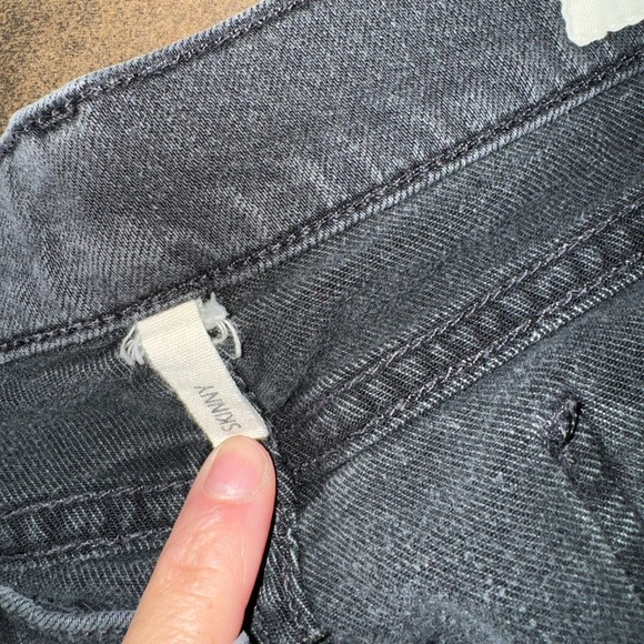 Rag & Bone Skinny Jeans Women's 29 Black Stretch Denim Low Rise Distressed Pants - Picture 6 of 8